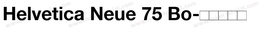 Helvetica Neue 75 Bo字体转换